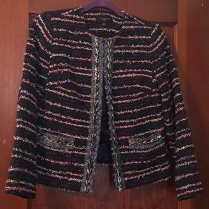 Talbots Navy Boucher Weave Jacket 4p
